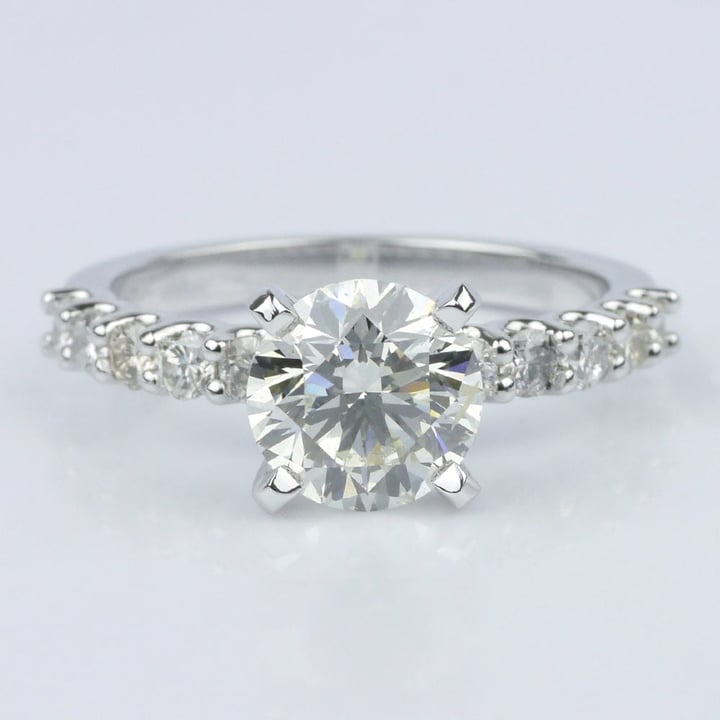 U-Prong Round Diamond Engagement Ring (1.70 ct.)