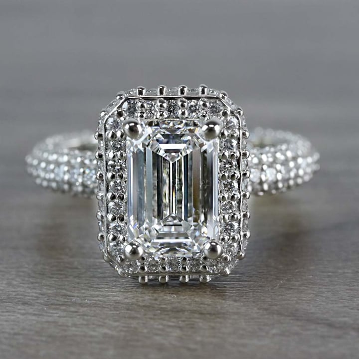 Vintage Emerald Cut 2 Carat Diamond Ring - small