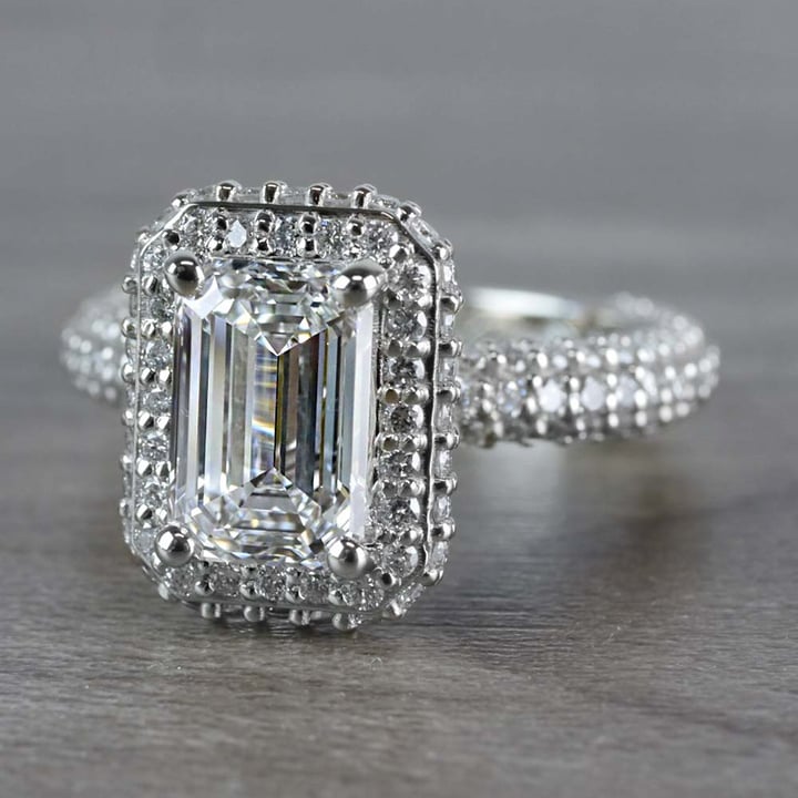 Vintage Emerald Cut 2 Carat Diamond Ring - small angle 2