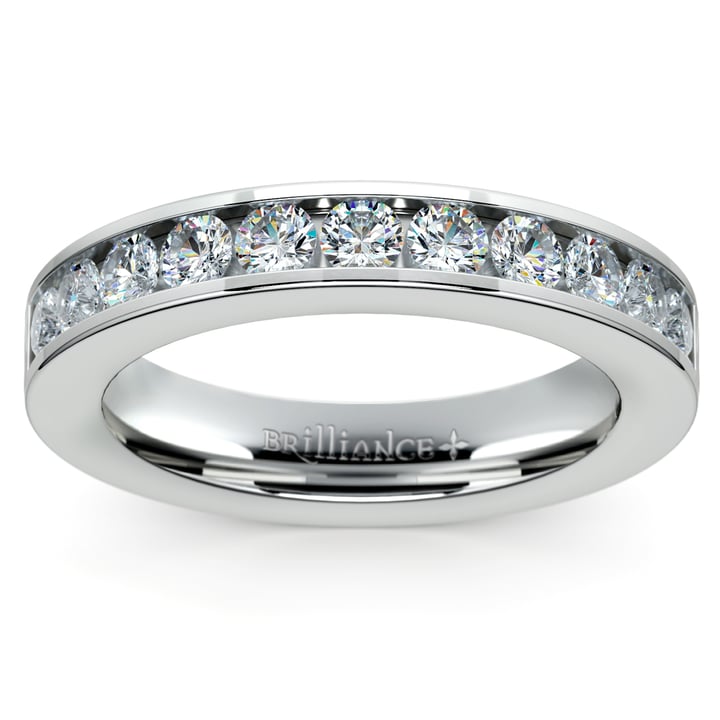 1/2 Ctw Diamond Channel Set Wedding Ring In White Gold | 02