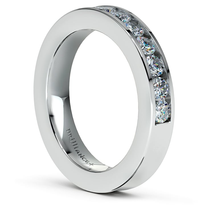 1/2 Ctw Diamond Channel Set Wedding Ring In White Gold | Thumbnail 04