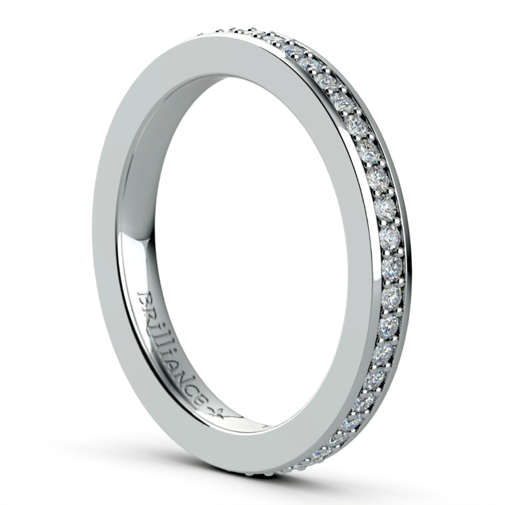 1/2 Carat Eternity Pave Set Diamond Ring In Platinum | Thumbnail 04