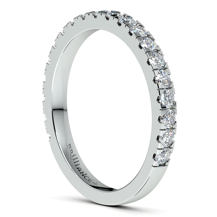 Petite Pave Diamond Wedding Ring in Platinum | Thumbnail 05