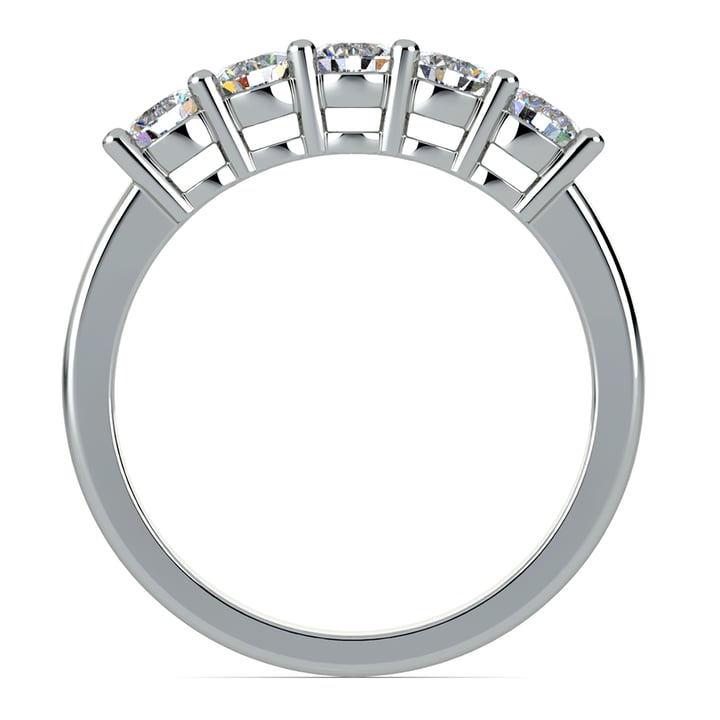 Five Stone Diamond Band Ring In Platinum (3/4 Ctw) | Thumbnail 03