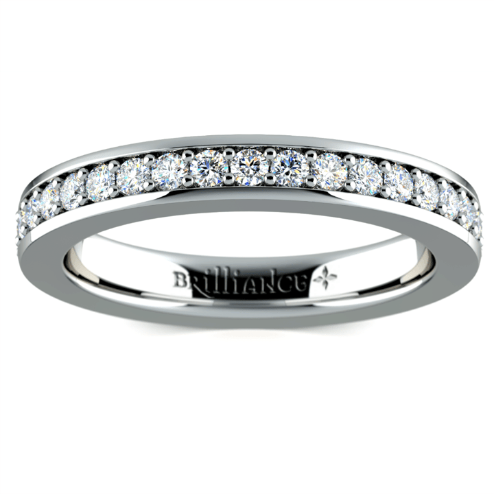 White Gold Pave Set Diamond Eternity Ring (3/4 Ctw) | Thumbnail 02