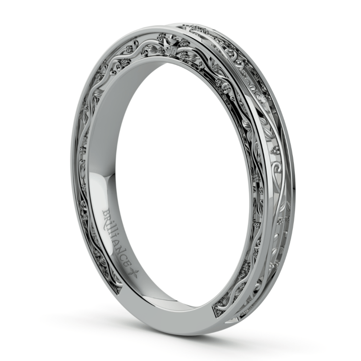 Antique Wedding Ring in White Gold | 04