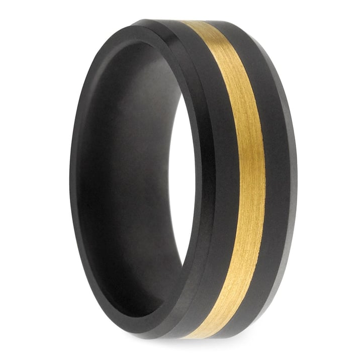 Gold Inlay Elysium Ring For Men - Ares | 02