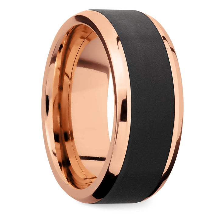 Mens Rose Gold And Elysium Wedding Band - Ares | 02