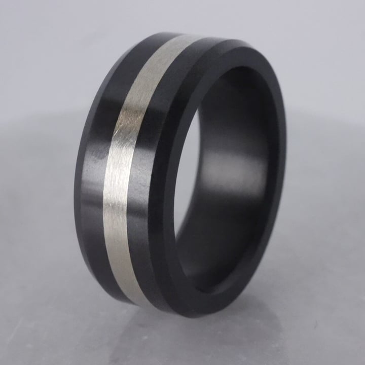 Silver And Polished Elysium Wedding Band For Men | 05
