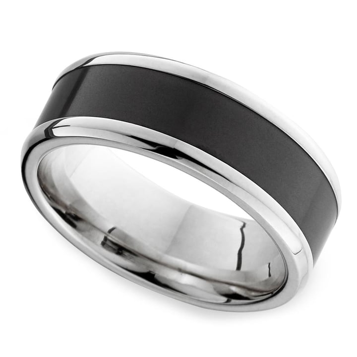 Mens White Gold And Elysium Wedding Band - Ares | 01