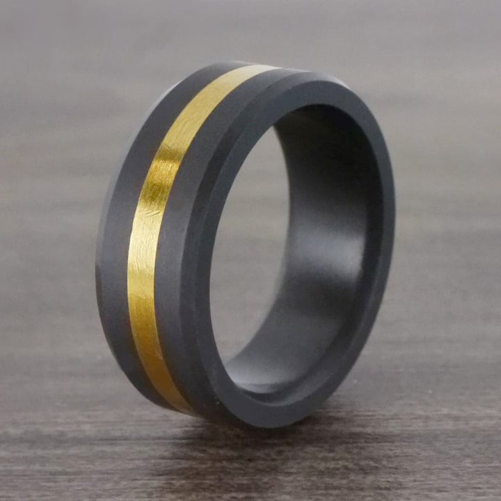 Gold Inlay Elysium Ring For Men - Ares | Thumbnail 05