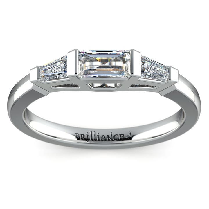 1/2 Ctw Baguette Diamond Wedding Ring in White Gold | Thumbnail 02
