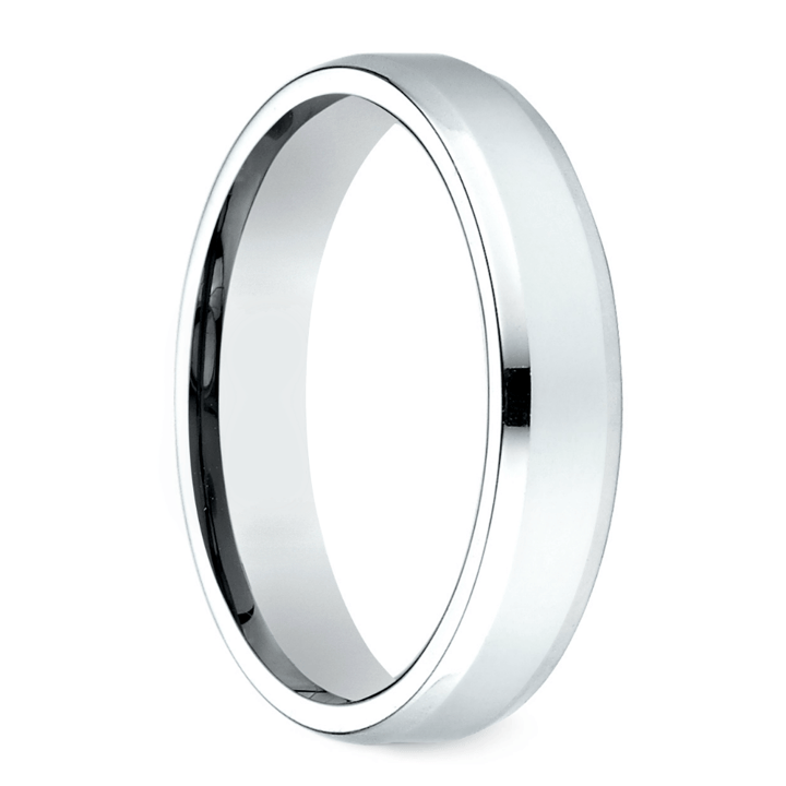 Beveled Men's Wedding Ring in Platinum (4mm) | 02