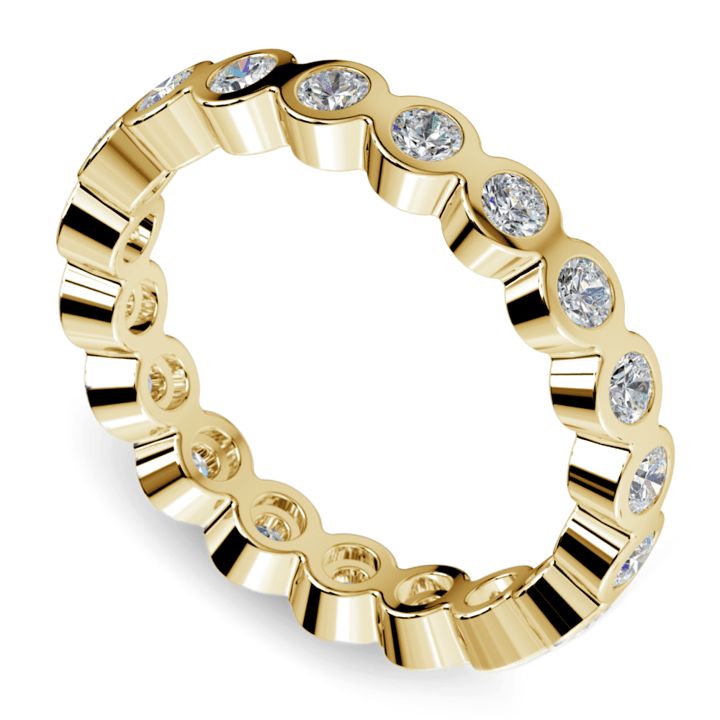 One Carat Bezel Eternity Band In Yellow Gold | 01