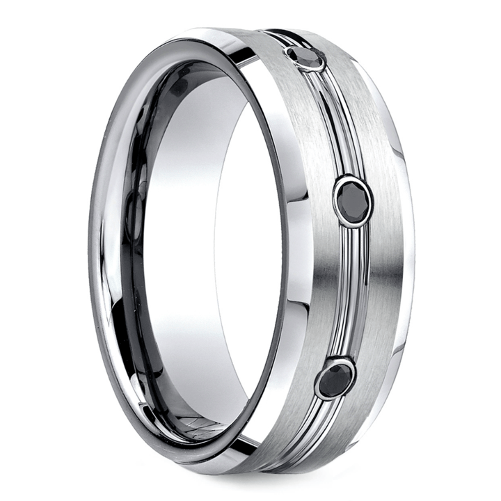 Black Diamond Men's Wedding Ring in Cobalt (7.5mm) | 02