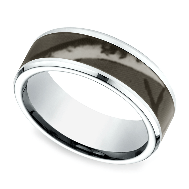 Men's Wedding Band In Cobalt with Camo Inlay (8mm) | Thumbnail 01