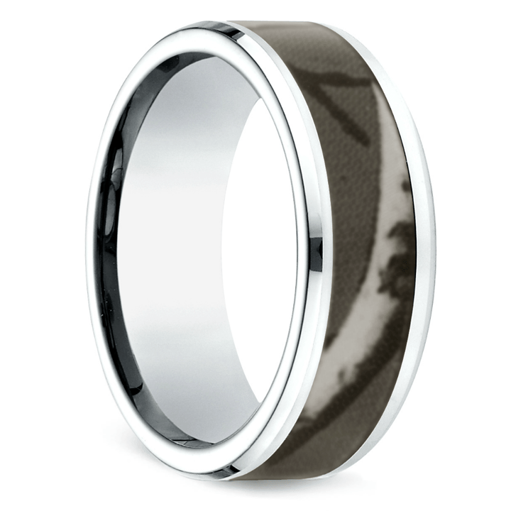 Men's Wedding Band In Cobalt with Camo Inlay (8mm) | Thumbnail 02