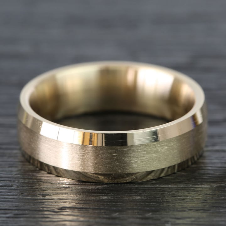 Satin Finish Mens Wedding Ring In Classic Yellow Gold (6mm) | Thumbnail 03