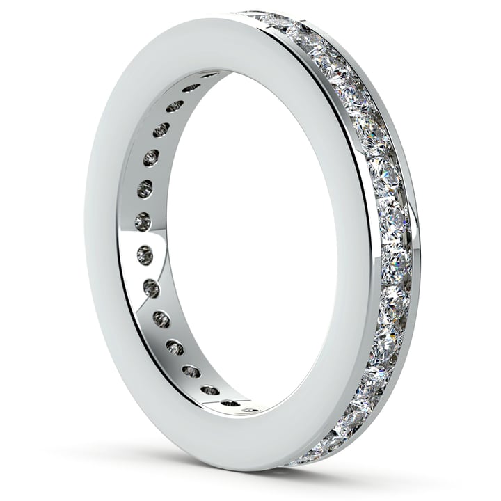 Diamond Channel Set Eternity Ring In Platinum (1 ctw) | 04