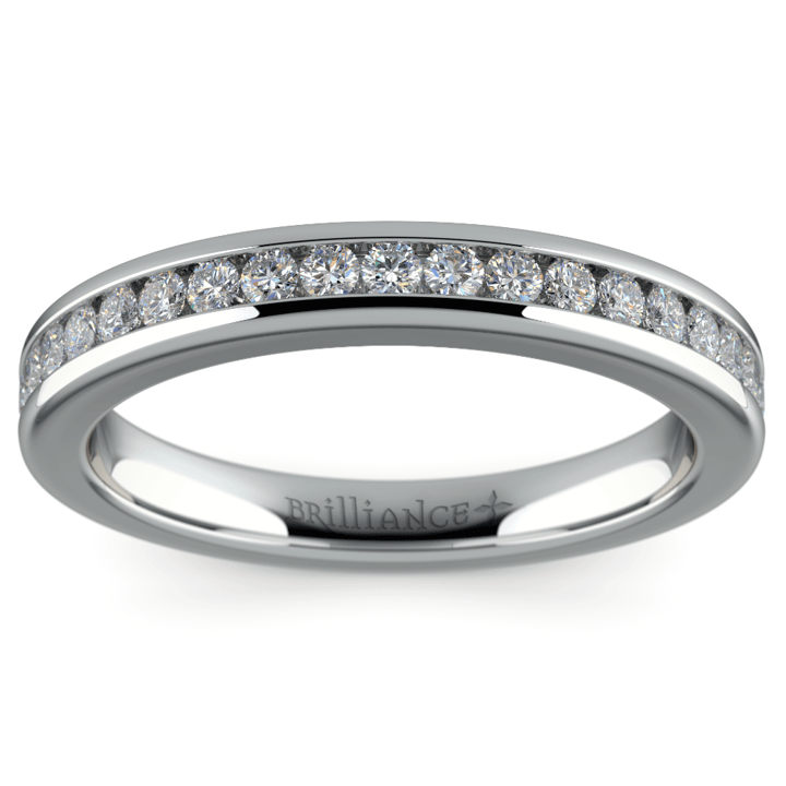 Channel Cut Diamond Wedding Ring In Palladium | 02