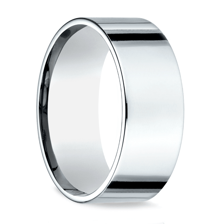 Flat Men's Wedding Ring in Palladium (8mm) | 02