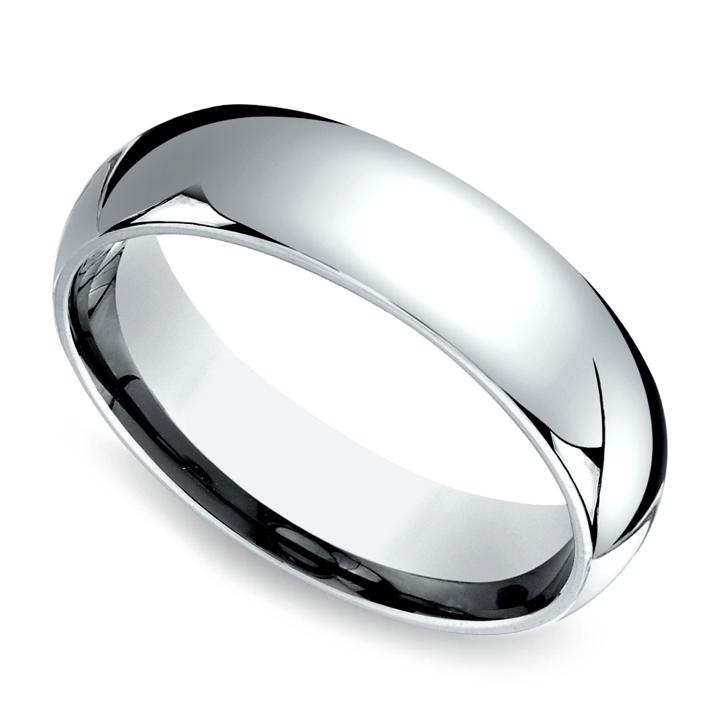 Comfort Fit Men's Wedding Ring in Platinum (6mm) | Zoom