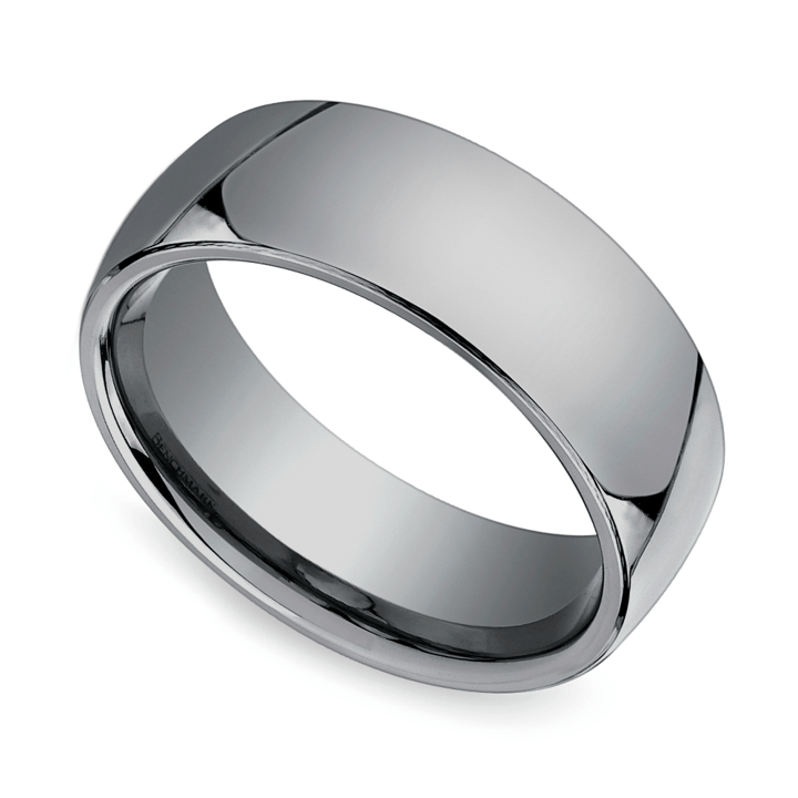 Comfort Fit Men's Wedding Ring in Tungsten (7mm) | 01