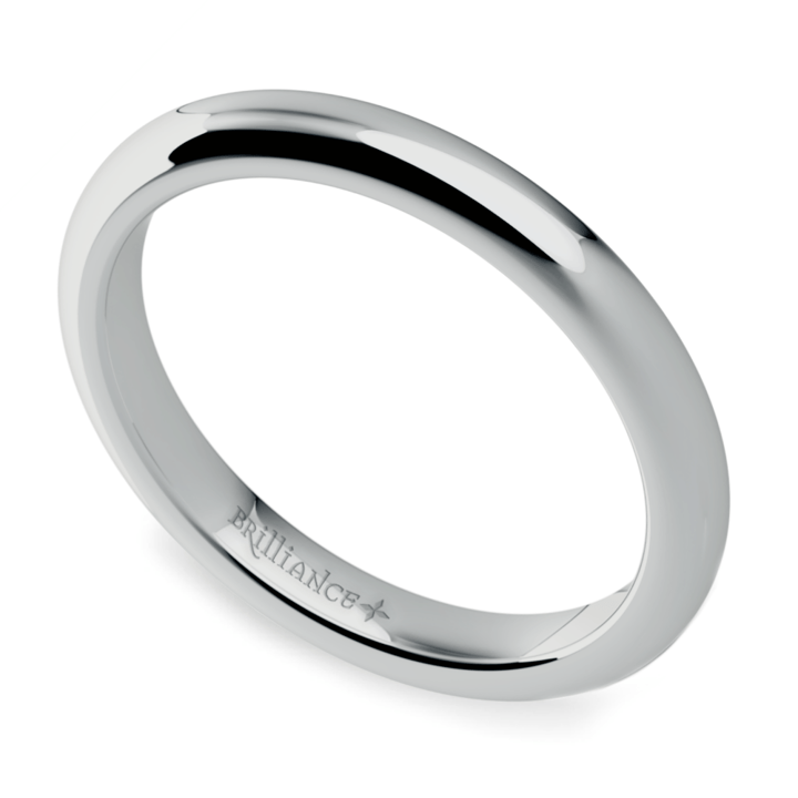 Comfort Fit Wedding Ring In Palladium (2.5 mm) | Zoom