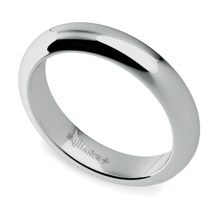 4mm Wedding Band In Platinum (Comfort Fit) | Thumbnail 01