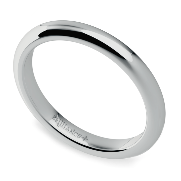 Comfort Fit Wedding Ring in White Gold (2.5mm) | Zoom