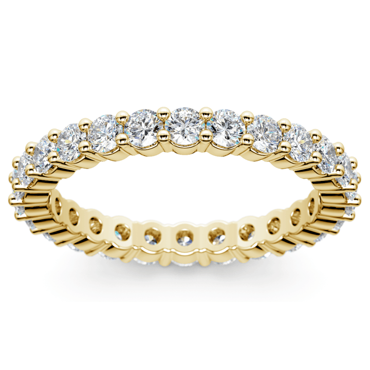 Classic 1 Carat Prong Set Diamond Eternity Ring In Yellow Gold | 02