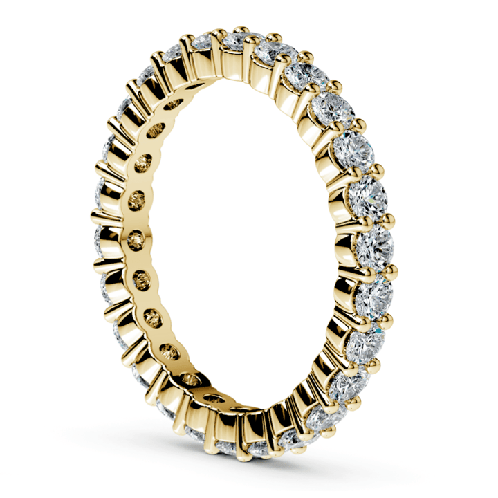 Classic 1 Carat Prong Set Diamond Eternity Ring In Yellow Gold | 04