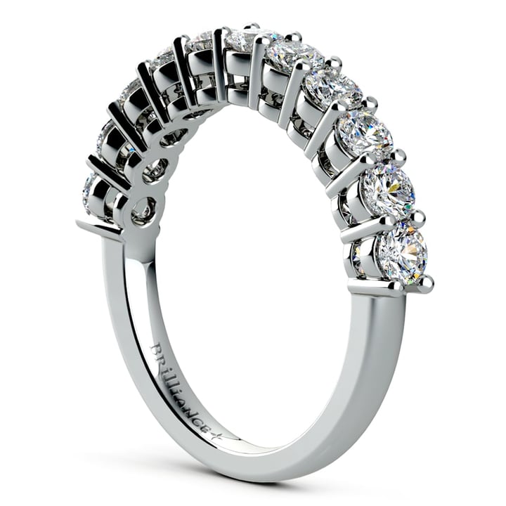1 Ctw Eleven Stone Diamond Wedding Ring In Platinum | Thumbnail 04