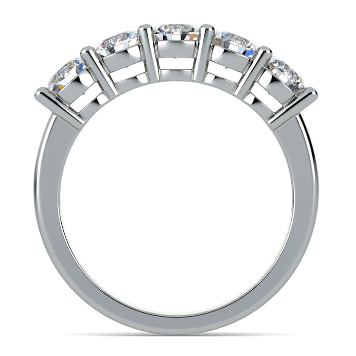 Five Diamond Wedding Ring in Platinum (2 ctw) | Thumbnail 03
