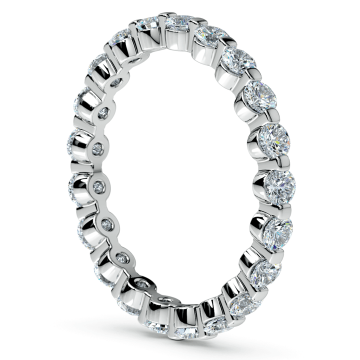 1 Carat Floating Diamond Eternity Ring In White Gold | Thumbnail 04