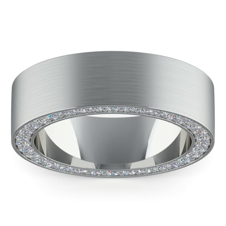 Hidden Diamond Men's Wedding Ring in Platinum (7mm) | Thumbnail 03