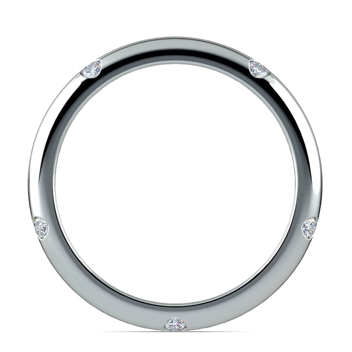 Inset Diamond Wedding Ring in Platinum (3mm) | Thumbnail 03