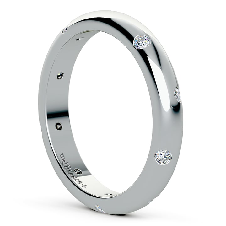Inset Diamond Wedding Ring in Platinum (3mm) | 04