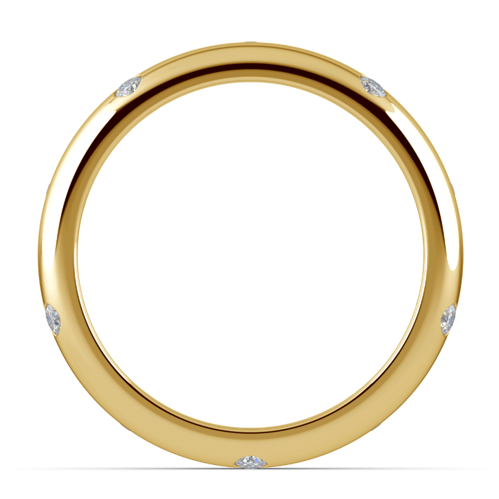 Inset Diamond Band In Yellow Gold (4 Mm) | 03