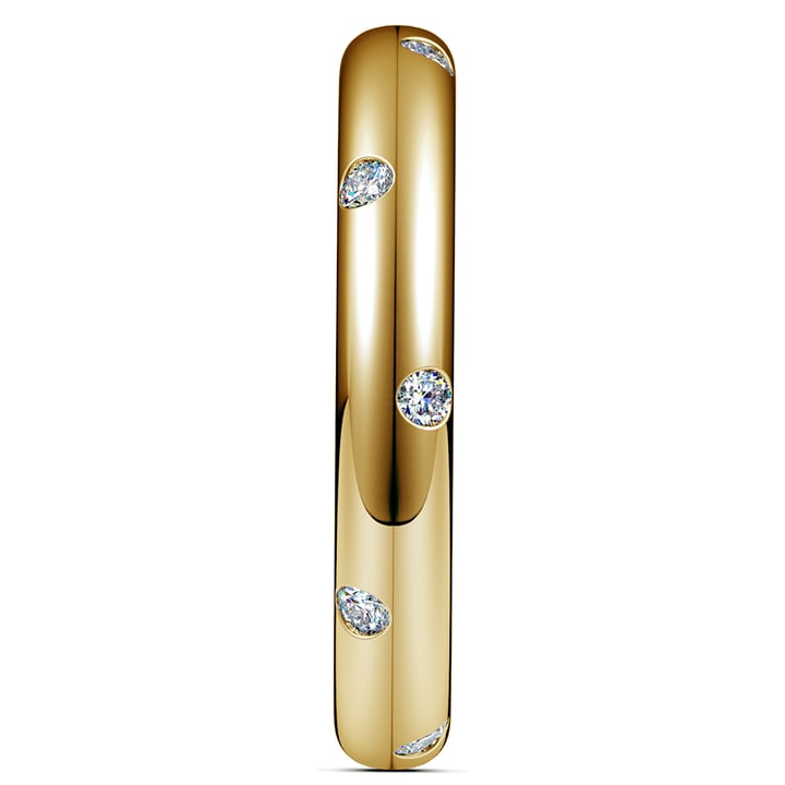 Inset Diamond Wedding Ring in Yellow Gold (3mm) | Thumbnail 05