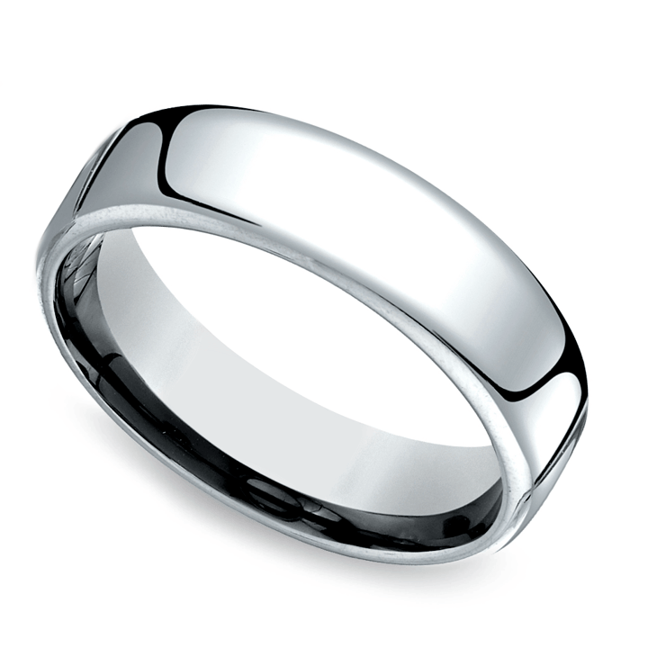 Low Dome Men's Wedding Ring in Palladium (6.5mm) | 01