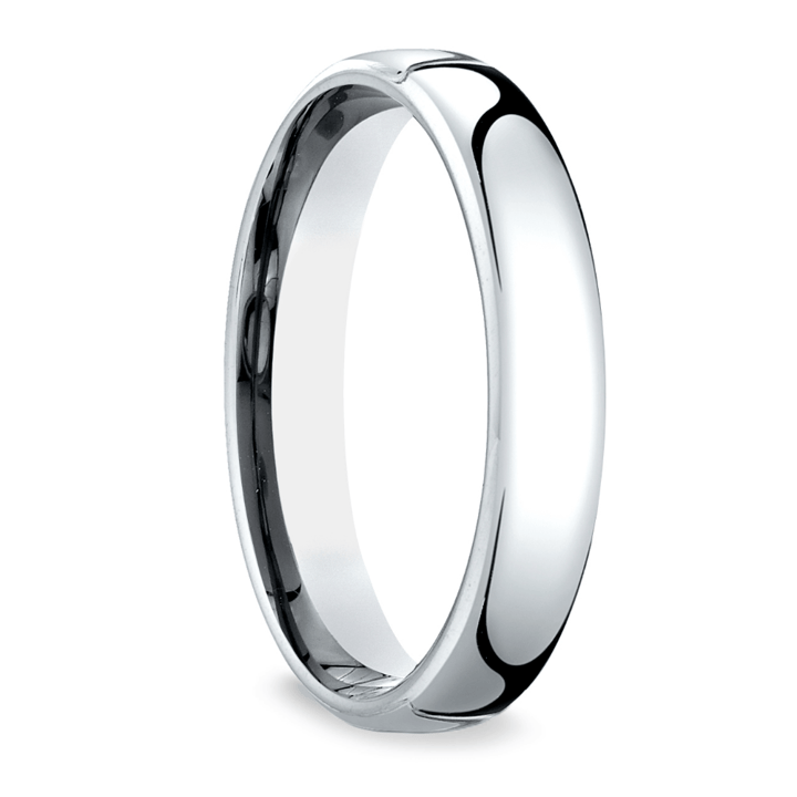 4.5 Mm Mens Wedding Band In Platinum (Low Dome) | Thumbnail 02