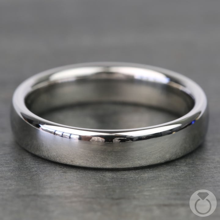 4.5 Mm Mens Wedding Band In Platinum (Low Dome) | 05