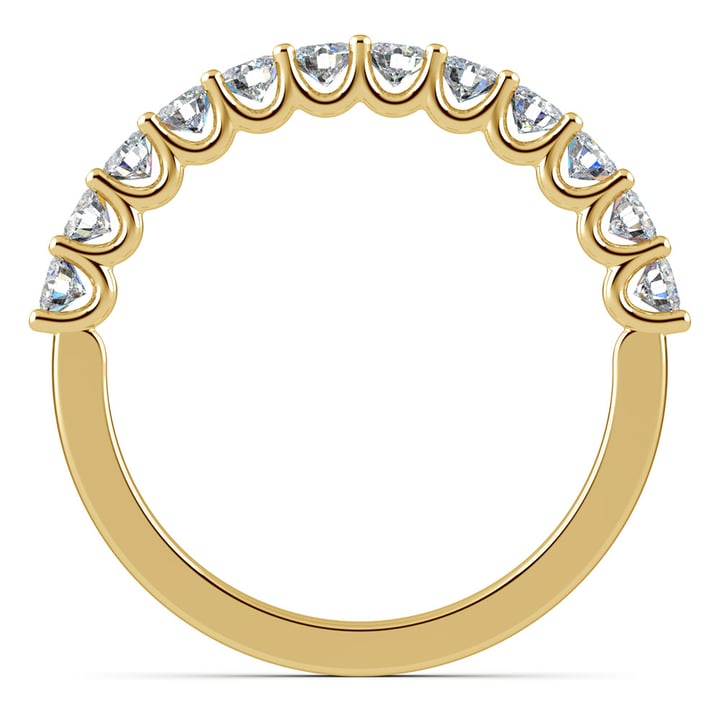 Matching U-Prong Diamond Wedding Ring in Yellow Gold | 03