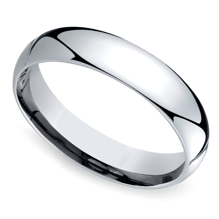 Mid Weight Wedding Band For Men In Platinum (5 Mm) | Zoom