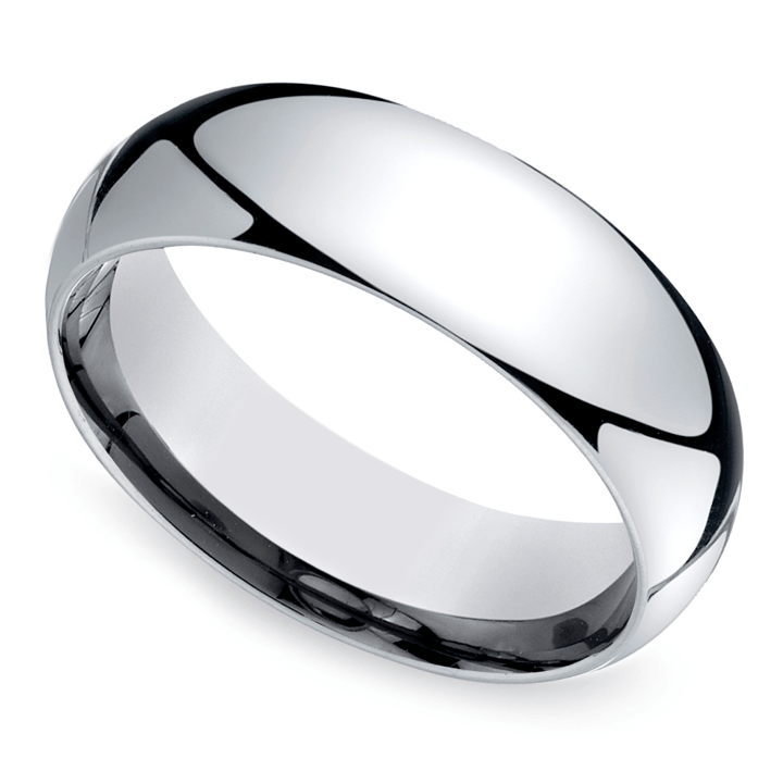 7 Mm Mid Weight Wedding Band For Men In Platinum | Thumbnail 01