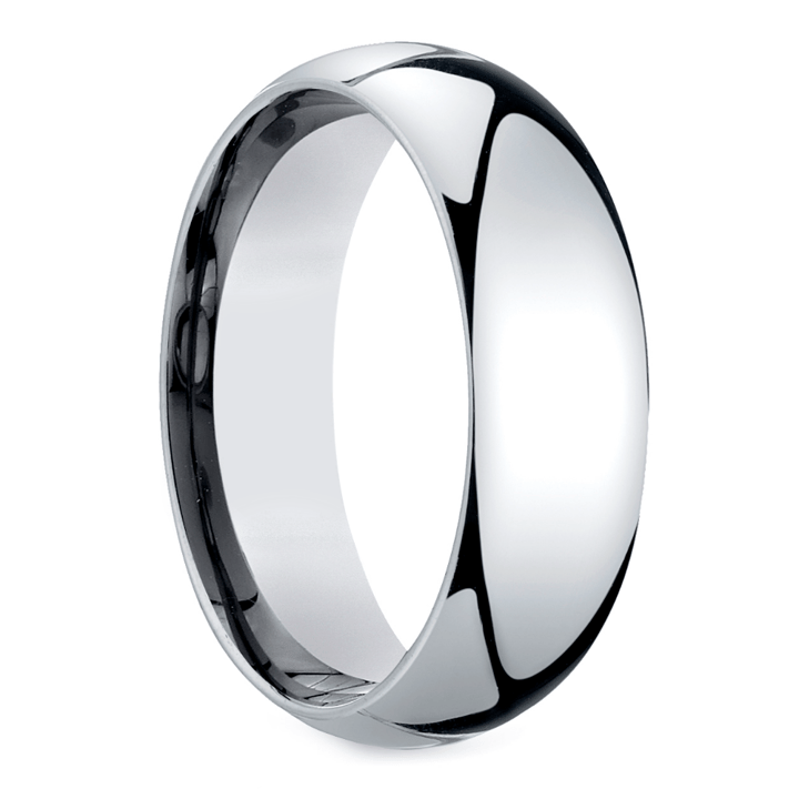 7 Mm Mid Weight Wedding Band For Men In Platinum | 02