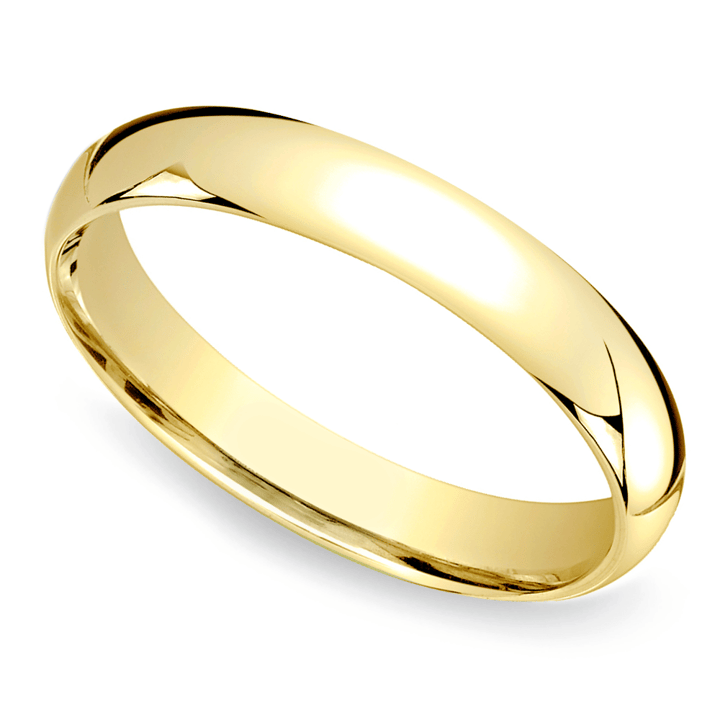 Mens Yellow Gold Wedding Ring (Mid-Weight 4mm) | Thumbnail 01