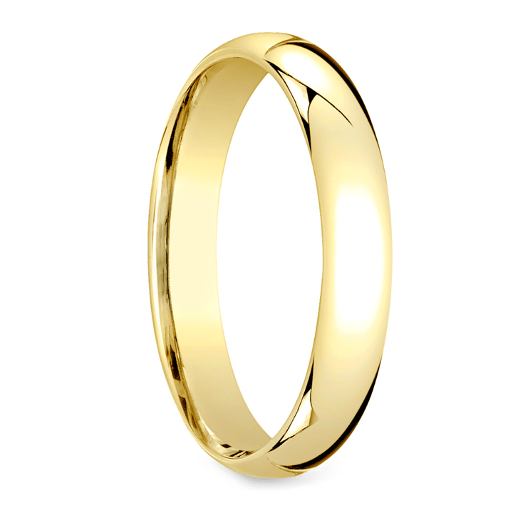 Mens Yellow Gold Wedding Ring (Mid-Weight 4mm) | 02