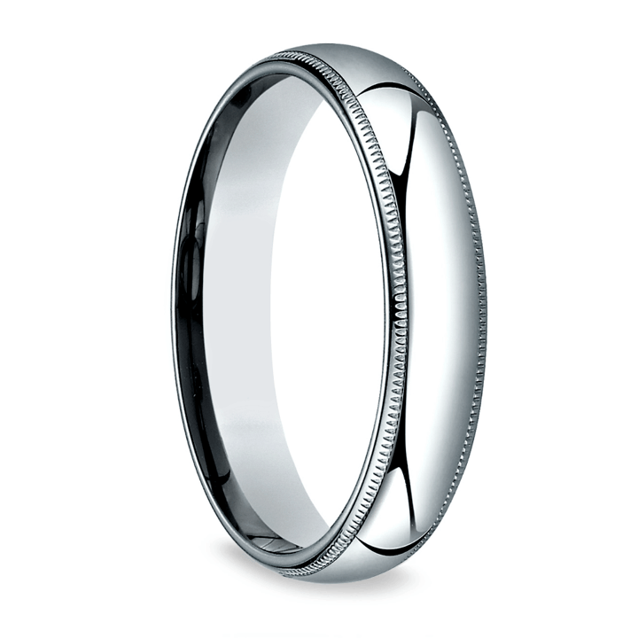 Milgrain Men's Wedding Ring in Palladium (5mm) | Thumbnail 02